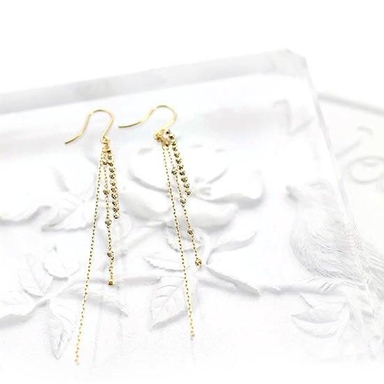 彼女へのプレゼント K18YG ロング フックピアス 18金イエローゴールド