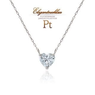 Pt900/Pt850 アクアマリン ハートネックレス  【当日出荷(平日13時迄)/プレゼントに「ジュエリーローラ公式」】