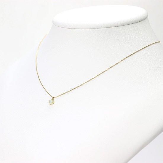 10月誕生石のアクセサリー K18YG オパール ネックレス 10月