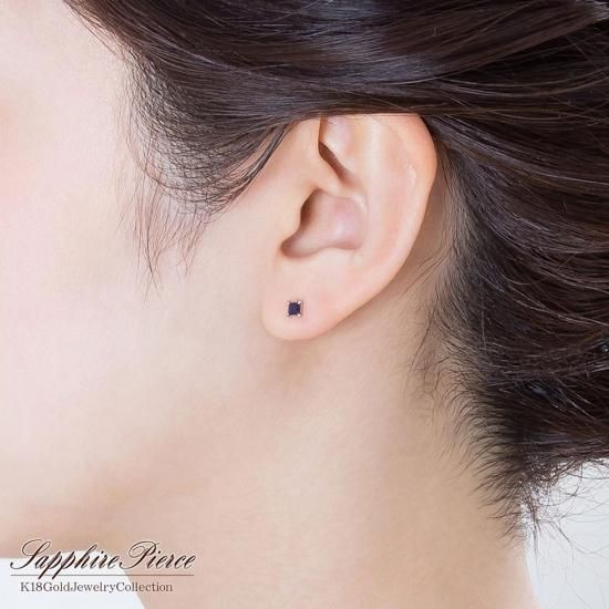 恋火 プロフ読んで下さい　サファイヤ　ピアス　K18WG 恋火 プロフ読んで下さい様専用 サファイヤ ピアス K18WG