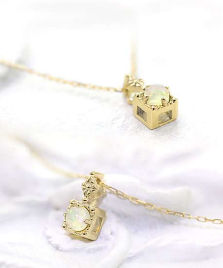 80s vintage gold plated 10ct オパール　ネックレス