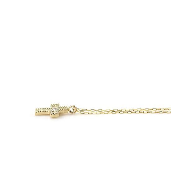 4月誕生石のアクセサリー K10 ダイヤモンド クロス ネックレス 4月誕生石のアクセサリー K10 ダイヤモンド クロス ネックレス
