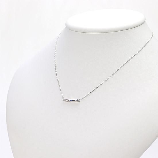 アクセサリーのプレゼント K18WG バーネックレス 18金ホワイト アクセサリーのプレゼント K18WG バーネックレス 18金ホワイト