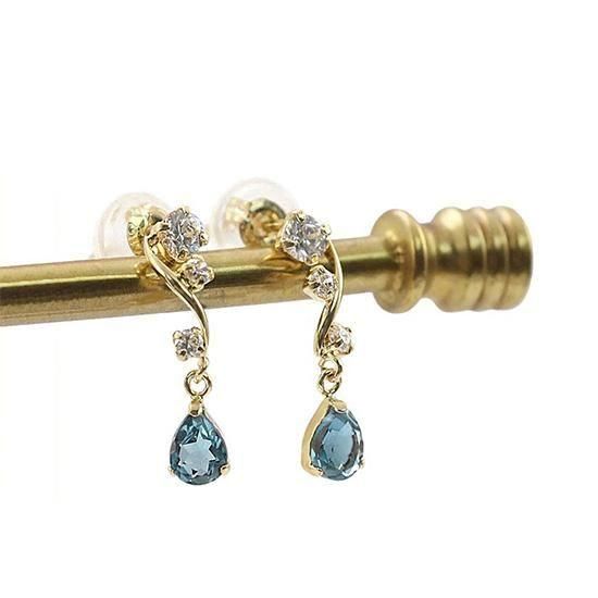 11月誕生石のプレゼント K18YG ロンドンブルートパーズ 11月の誕生石