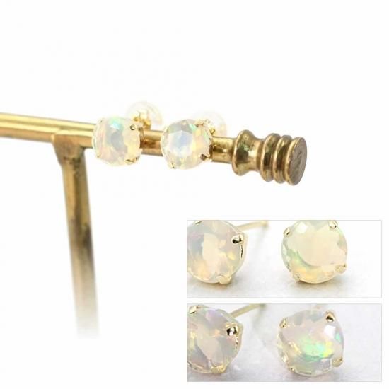 10月誕生石のアクセサリー K18YG エチオピアオパール 10月誕生石