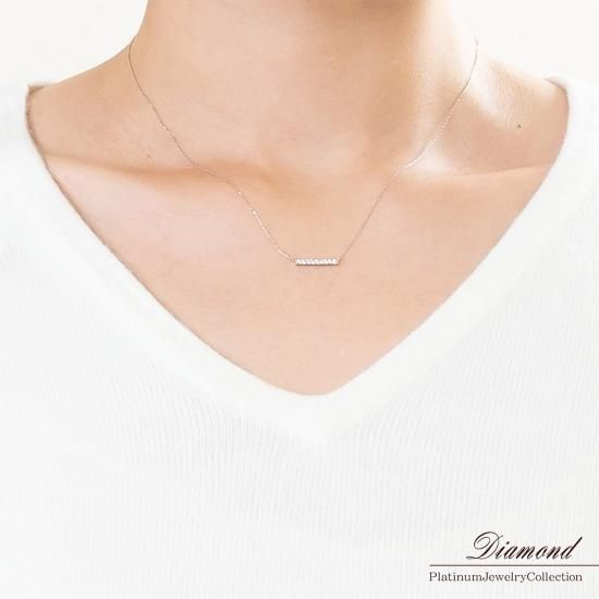 4月誕生石のアクセサリー Pt900 ダイヤモンド 0.2ct up