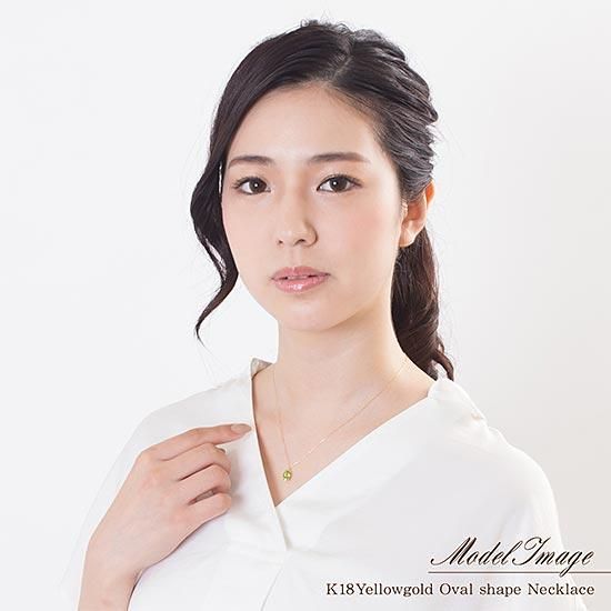 8月誕生石のアクセサリー K18YG ペリドット 8月の誕生石