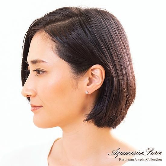 3月誕生石のアクセサリー Pt900 アクアマリン 3月の誕生石