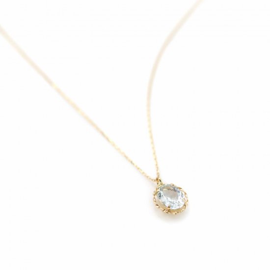 K18YG 3月の誕生石 アクアマリン ネックレス 18金イエローゴールド 【JewelryROLA/ジュエリーローラ公式通販サイト】