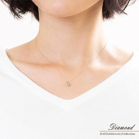 4月誕生石のアクセサリー K10PG ダイヤモンド 4月の誕生石