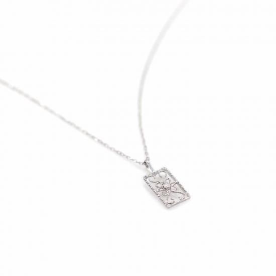 K10WG ダイヤモンドネックレス。 天然ダイヤモンド0.04ct K10WG ダイヤモンド 0.04ct ネックレス : Beneベーネ四條畷