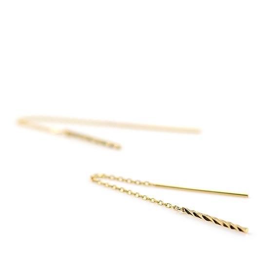 女性へのプレゼント K18YG アメリカンピアス 18金イエロー