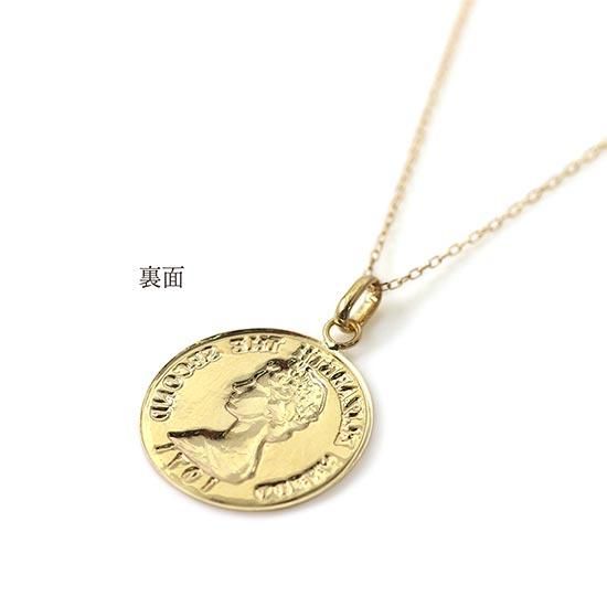 K18イエローゴールド型押しメダルネックレス 18金ジュエリー