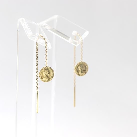 新品 コイン アメリカンピアス k18