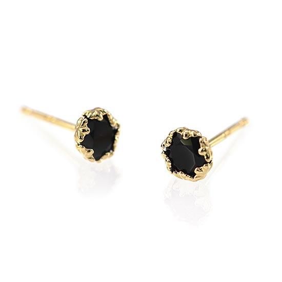 口コミ・レビューで人気商品を探そう 女性へのプレゼント 18金イエロー ピアス オニキス K18YG アクセサリー