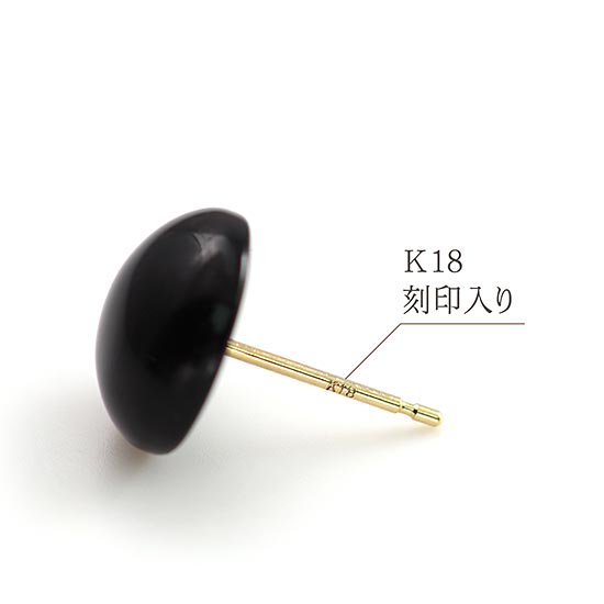 女性へのプレゼント K18YG オニキス ピアス 18金イエローゴールド プレゼントに|ギフト専門通販【ジュエリーローラ公式】