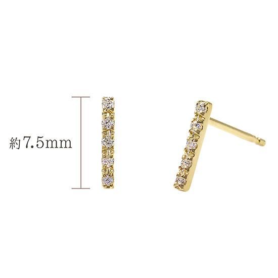 大特価！！K18 天然ダイヤモンド　バーピアス 楽天市場】K18 テーパーバゲットカット 天然ダイヤモンド 0.16ct