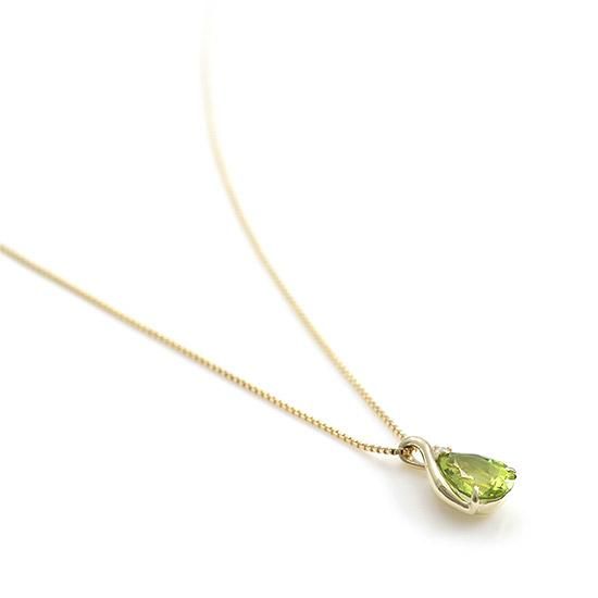 爽やかで可愛い✨K10YG 天然ペリドット ネックレス - メルカリ