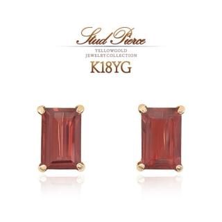 K18YG ガーネット ピアス  【当日出荷(平日13時迄)/女性へのプレゼントに「ジュエリーローラ公式」】