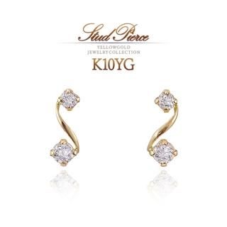 誕生日プレゼント K18YG ブルートパーズ＆ホワイトトパーズ