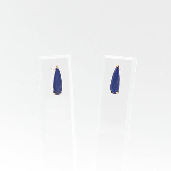 12月誕生石のプレゼント K10YG ラピスラズリ ピアス 10金