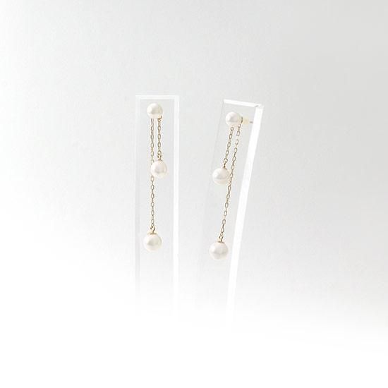 K10YG淡水真珠マベパール風ピアス