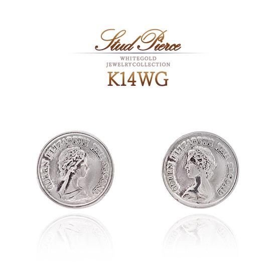 14金コインピアス、キャッチ14金 14金 14K K14YG ピアスキャッチ（9.2mm×9.4mm）20個