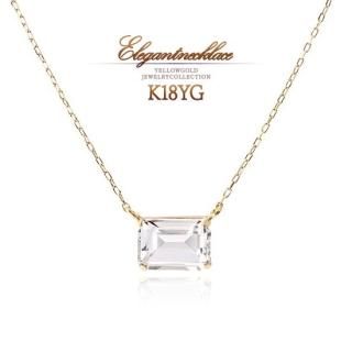 2月誕生石のアクセサリー K18YG オクタゴンカット アメジスト