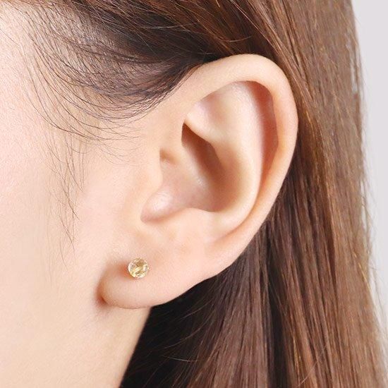 K18PG ルチルクォーツ ピアス プレゼントに【JEWELRY ROLA K18PG ルチルクォーツ ピアス プレゼントに【JEWELRY ROLA
