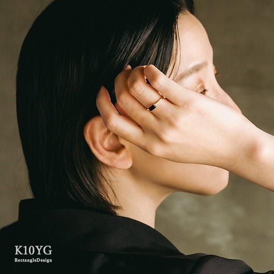 K10YG ホワイトサファイア&オニキス リング プレゼントに K10YG ホワイトサファイア&オニキス リング プレゼントに
