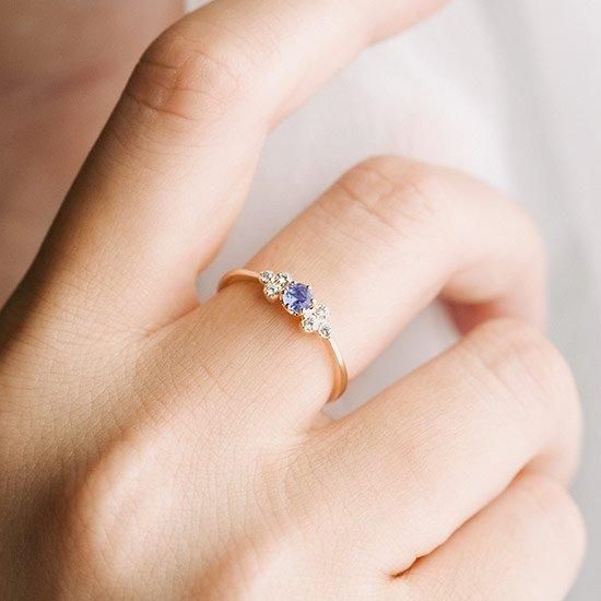おすすめ人気ランキング2025年 K10YG ダイヤモンド＆タンザナイトリング プレゼントに|ギフト アクセサリー