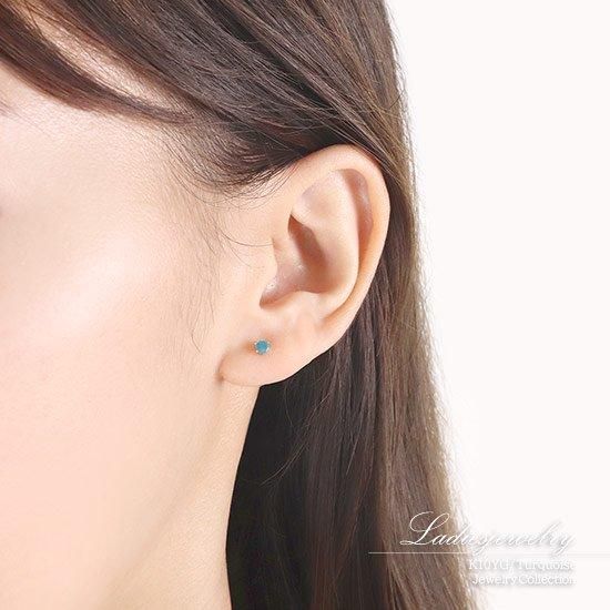 K10YG ターコイズピアス 10金イエローゴールド |ギフト専門通販