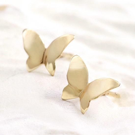 K10YG 蝶モチーフ ピアス 10金イエローゴールド |ギフト専門通販