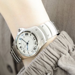 Cartier カルティエ｜サントスクーガー ボーイズMM｜クォーツ｜ボーイズサイズ アンティーク時計