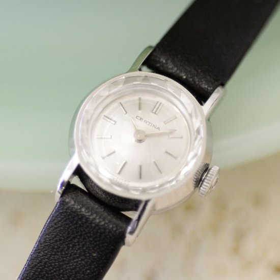 サーチナ　アンティーク時計　スイス製　レディース手巻きモデル　オーバーホール済