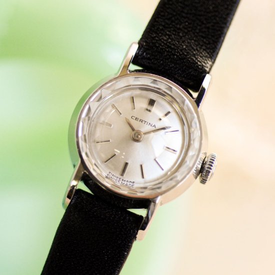サーチナ　アンティーク時計　スイス製　レディース手巻きモデル　オーバーホール済