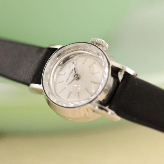 CERTINA サーチナ 手巻き カットガラス 1960年代製 アンティーク CERTINA サーチナ 手巻き カットガラス 1960年代製 アンティーク