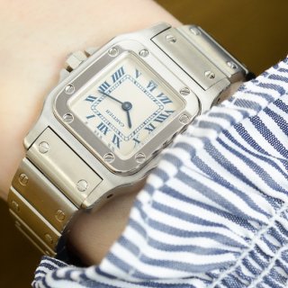 カルティエ Cartier｜サントスガルベ SM｜クォーツ・1990年代製｜レディースアンティーク時計