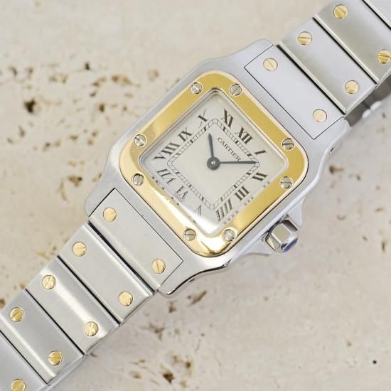 【美品】カルティエ サントスガルベSMクォーツ カルティエ Cartier｜サントスガルベ SM｜クォーツ・1990年代製