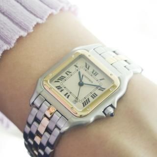 Cartier カルティエ｜パンテールMMデイト 1ロウ 187949｜クォーツ・1980年代製｜ユニセックス アンティーク時計