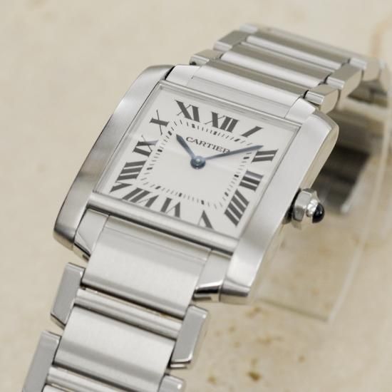 Cartier 磨き済 タンクフランセーズ MM SS ボーイズ 時計 タンクフランセーズMM コンビ YG/SS ボーイズ クオーツ