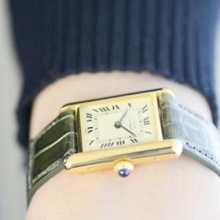 <img class='new_mark_img1' src='https://img.shop-pro.jp/img/new/icons47.gif' style='border:none;display:inline;margin:0px;padding:0px;width:auto;' />Cartier カルティエ｜マストタンク SM｜手巻き・1970年代製｜レディース アンティーク時計