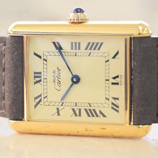カルティエ　クォーツ式 カルティエ cartier｜マストタンク LM｜クォーツ・1980年代製