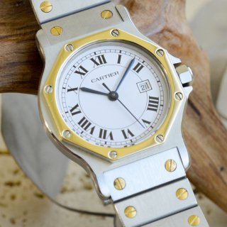カルティエ Cartier｜サントスオクタゴンLM｜自動巻き・1980年代製｜メンズアンティーク時計