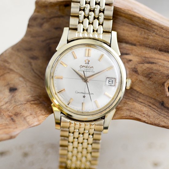 オメガ OMEGA |コンステレーション|18Kキャップゴールド・クロノメーター|自動巻き・1962年製|アンティークタイム|antique-time|メンズアンティーク時計