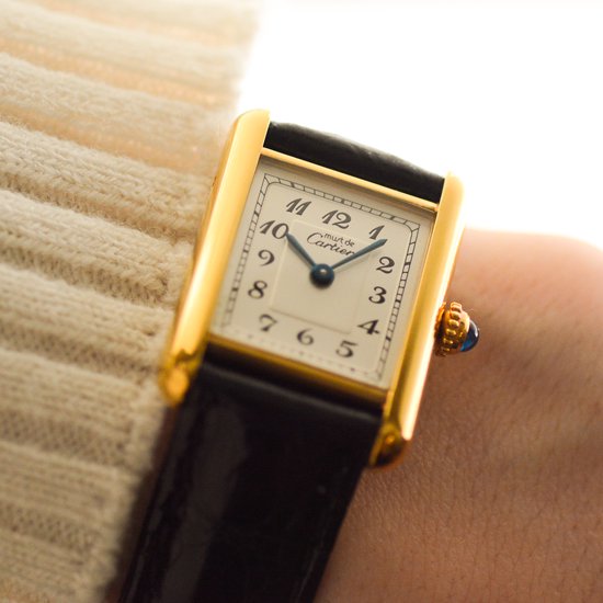 カルティエ cartier ｜マストタンクSM｜クォーツ・1980年代製｜アンティークレディース時計 ｜アンティーク時計ショップantique-time