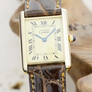 <img class='new_mark_img1' src='https://img.shop-pro.jp/img/new/icons47.gif' style='border:none;display:inline;margin:0px;padding:0px;width:auto;' />Cartier カルティエ｜マストタンク LM｜クォーツ・1980年代製｜メンズ アンティーク時計