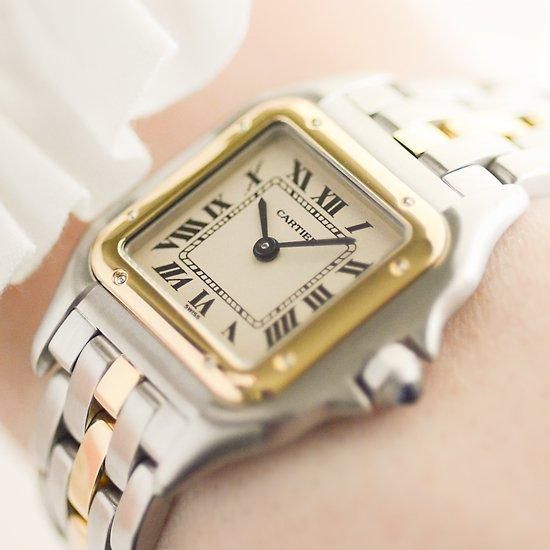 【名入れ無料】 カルティエ ・1990 |クォーツ 1ロウ |パンテールSM cartier パンテールドゥカルティエ