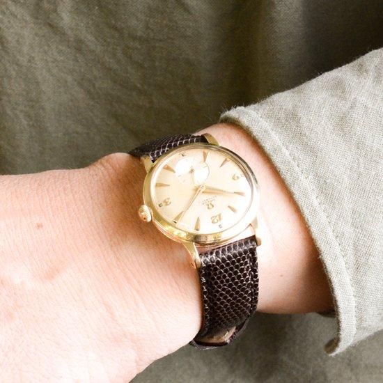 オメガ OMEGA ｜ラウンドケース｜14K金貼り｜自動巻きハーフ