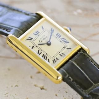 <img class='new_mark_img1' src='https://img.shop-pro.jp/img/new/icons47.gif' style='border:none;display:inline;margin:0px;padding:0px;width:auto;' />Cartier カルティエ｜マストタンク SM｜手巻き・1970年代製｜レディース アンティーク時計